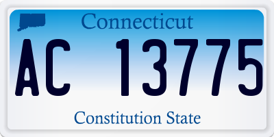 CT license plate AC13775
