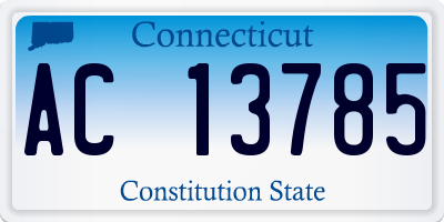 CT license plate AC13785