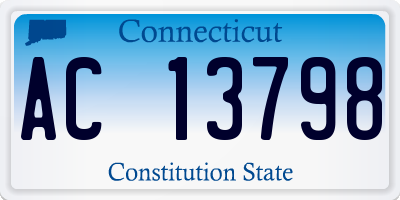 CT license plate AC13798