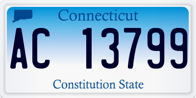 CT license plate AC13799