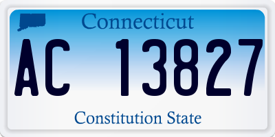 CT license plate AC13827