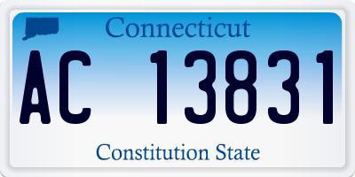 CT license plate AC13831