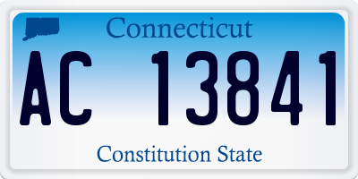 CT license plate AC13841