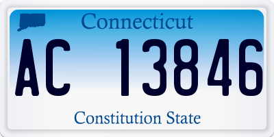 CT license plate AC13846