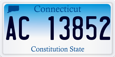 CT license plate AC13852