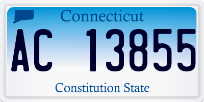 CT license plate AC13855