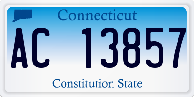 CT license plate AC13857