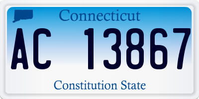 CT license plate AC13867
