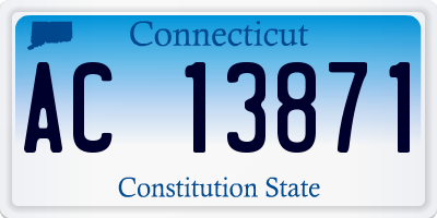 CT license plate AC13871