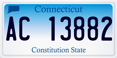 CT license plate AC13882