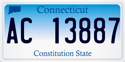 CT license plate AC13887