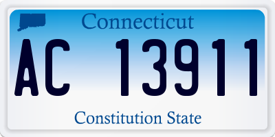 CT license plate AC13911