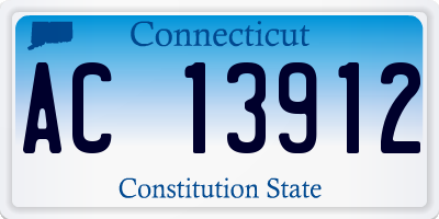 CT license plate AC13912