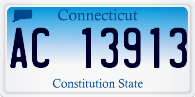 CT license plate AC13913