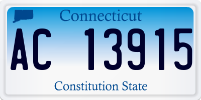 CT license plate AC13915