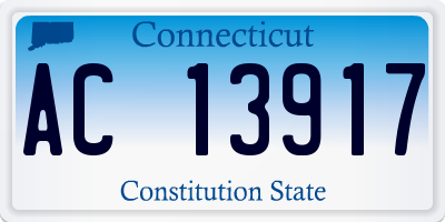 CT license plate AC13917