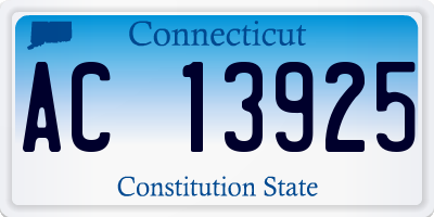 CT license plate AC13925