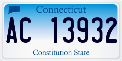 CT license plate AC13932