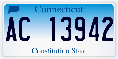CT license plate AC13942