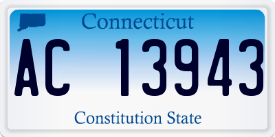 CT license plate AC13943