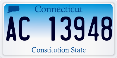 CT license plate AC13948