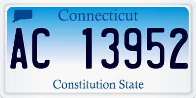 CT license plate AC13952