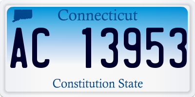 CT license plate AC13953