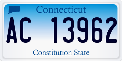 CT license plate AC13962