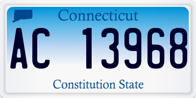 CT license plate AC13968