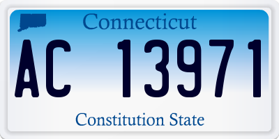 CT license plate AC13971