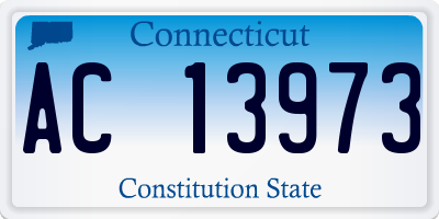 CT license plate AC13973