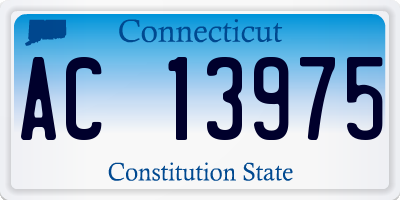 CT license plate AC13975