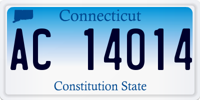 CT license plate AC14014