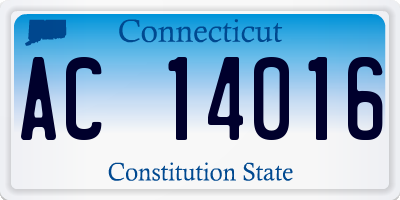 CT license plate AC14016