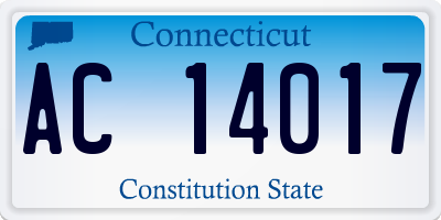 CT license plate AC14017