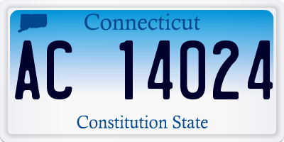 CT license plate AC14024