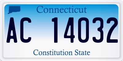 CT license plate AC14032