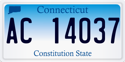 CT license plate AC14037