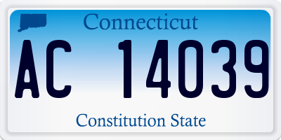 CT license plate AC14039