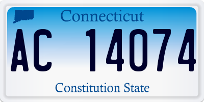 CT license plate AC14074