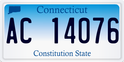 CT license plate AC14076