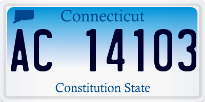 CT license plate AC14103