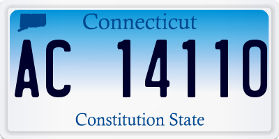 CT license plate AC14110