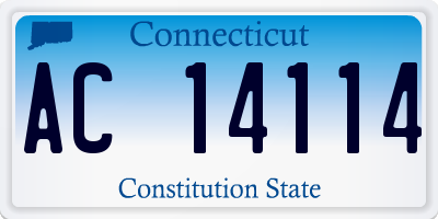 CT license plate AC14114