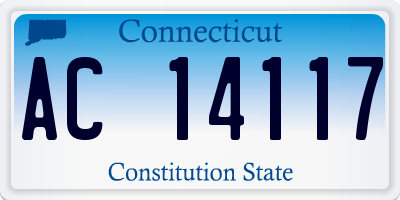 CT license plate AC14117