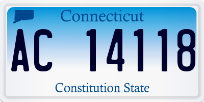 CT license plate AC14118