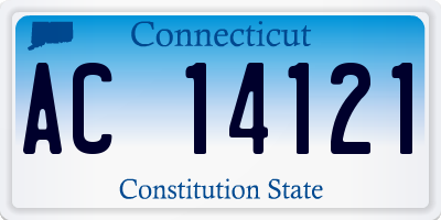 CT license plate AC14121
