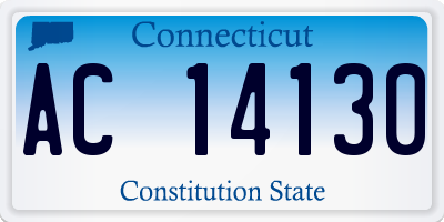 CT license plate AC14130
