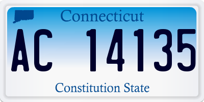 CT license plate AC14135