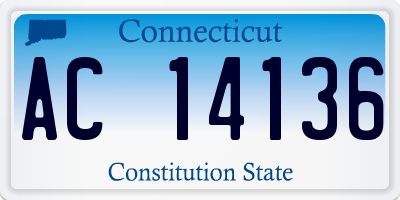 CT license plate AC14136